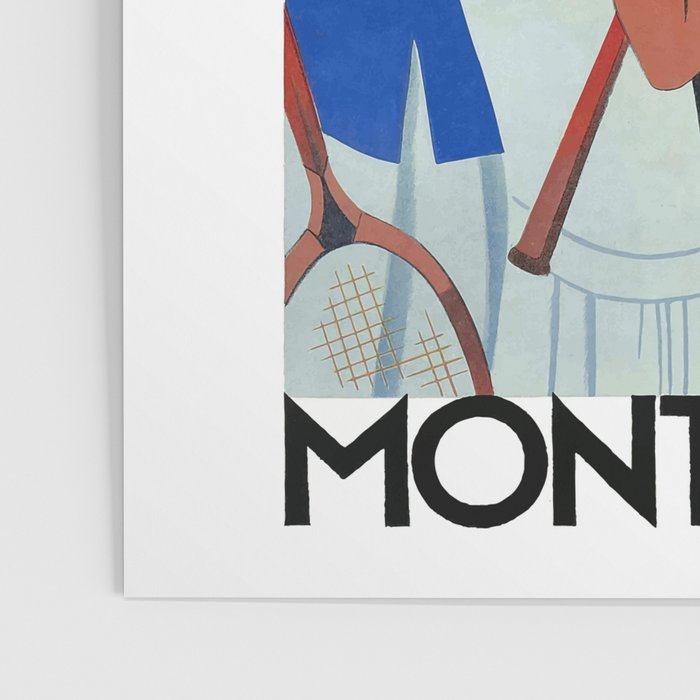 1930 MONTE CARLO Tennis Monaco Travel Poster Poster Gallery Image 3