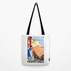 1930 MONTE CARLO Tennis Monaco Travel Poster Tote Bag Gallery Image 2