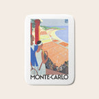 1930 MONTE CARLO Tennis Monaco Travel Poster Bath Mat Gallery Image 1