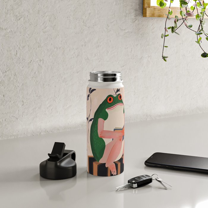 The Bookish Frog Water Bottle Gallery Image 4