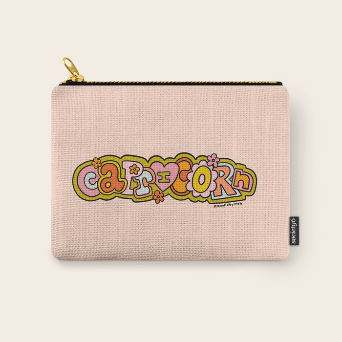 Capricorn Doodle Letters Carry All Pouch Gallery Image 1