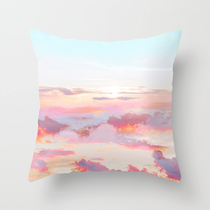Blush Clouds #digital #photography Throw Pillow Gallery Image 1