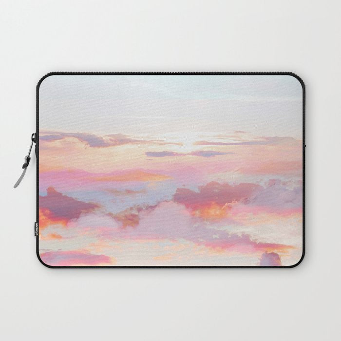 Blush Clouds #digital #photography Laptop Sleeve Gallery Image 1