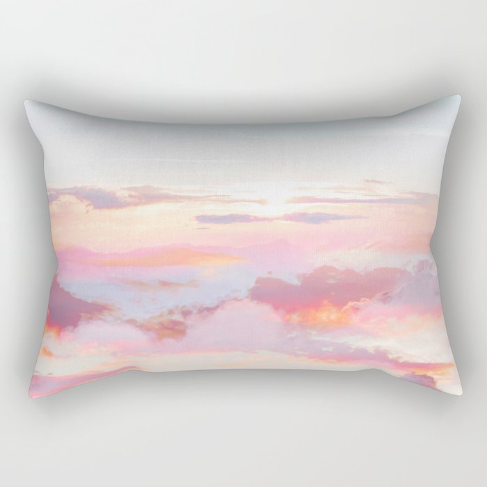 Blush Clouds #digital #photography Rectangular Pillow Gallery Image 2