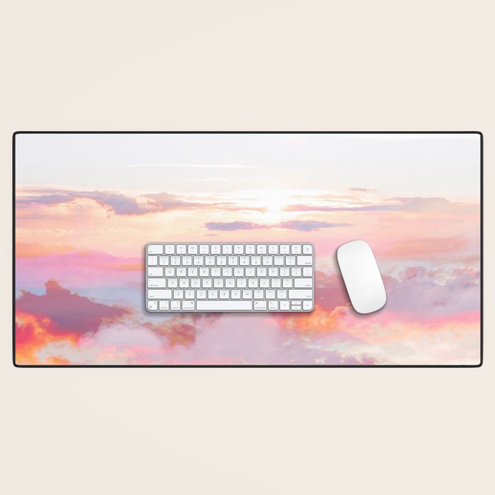 Blush Clouds #digital #photography Desk Mat Gallery Image 1