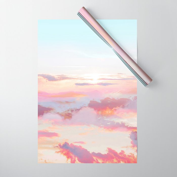 Blush Clouds #digital #photography Wrapping Paper Gallery Image 1