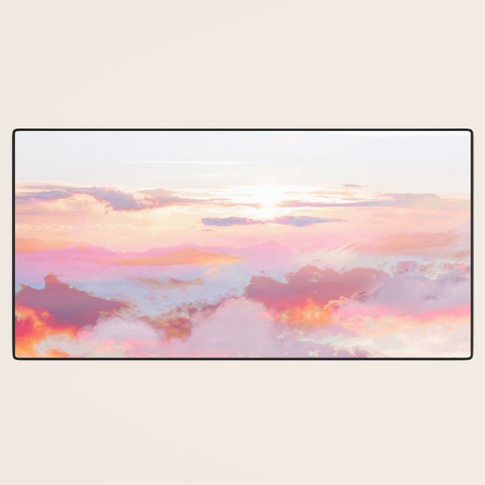 Blush Clouds #digital #photography Desk Mat Gallery Image 3