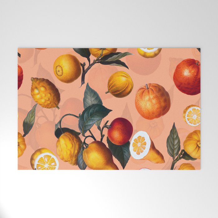 Vintage Fruit Pattern XXV Welcome Mat Gallery Image 1