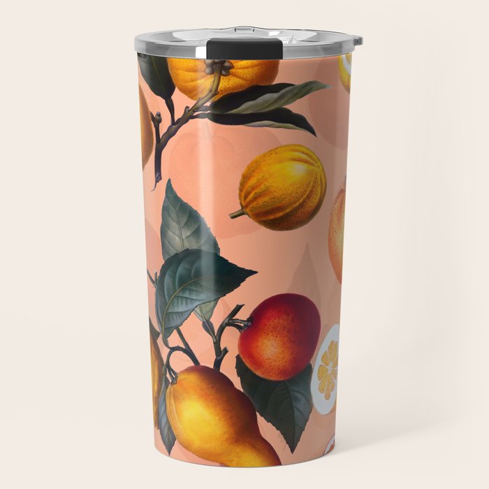 Vintage Fruit Pattern XXV Travel Mug Gallery Image 1