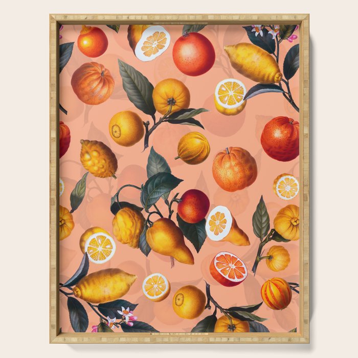 Vintage Fruit Pattern XXV Serving Tray Gallery Image 1