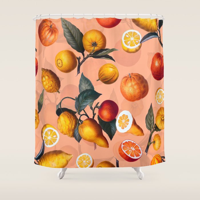 Vintage Fruit Pattern XXV Shower Curtain Gallery Image 1