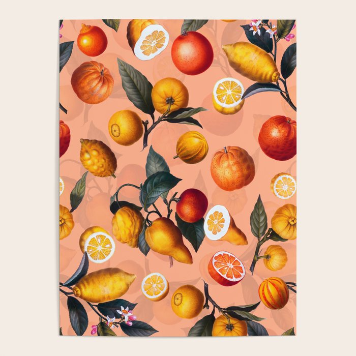 Vintage Fruit Pattern XXV Poster Gallery Image 1