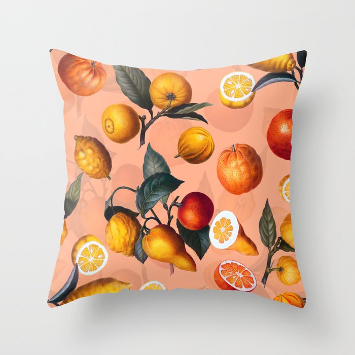 Vintage Fruit Pattern XXV Throw Pillow Gallery Image 6