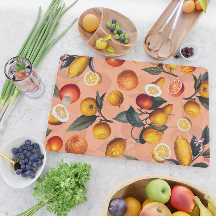 Vintage Fruit Pattern XXV Cutting Board Gallery Image 2