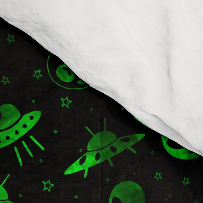 Aliens and UFOs Pattern Comforter Gallery Image 4
