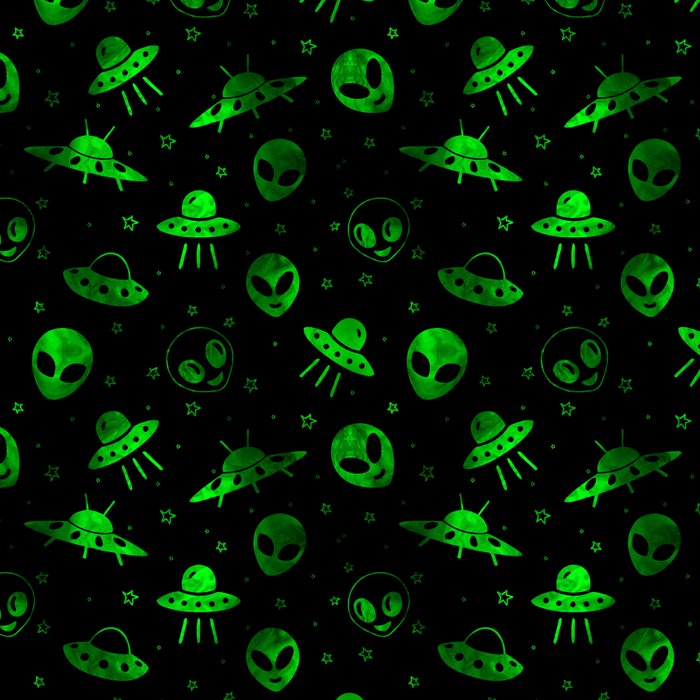 Aliens and UFOs Pattern Coffee Mug Gallery Image 2