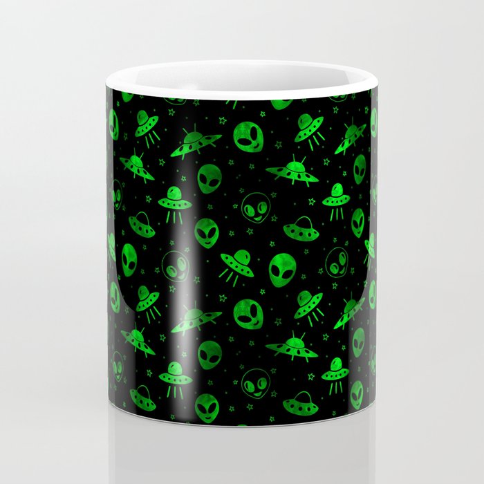 Aliens and UFOs Pattern Coffee Mug Gallery Image 4