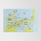 Map of Northern Michigan - Pasty Tour in Blue Rug Gallery Image 2