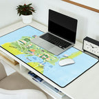 Map of Northern Michigan - Pasty Tour in Blue Desk Mat Gallery Image 2