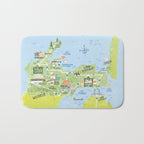 Map of Northern Michigan - Pasty Tour in Blue Bath Mat Gallery Image 1
