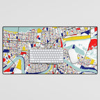 New Orleans, Louisiana City Map - Mondrian Desk Mat Gallery Image 1