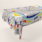 New Orleans, Louisiana City Map - Mondrian Tablecloth Gallery Image 1