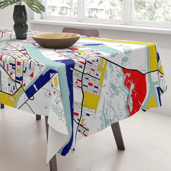 New Orleans, Louisiana City Map - Mondrian Tablecloth Gallery Image 3