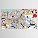 New Orleans, Louisiana City Map - Mondrian Tablecloth Gallery Image 2