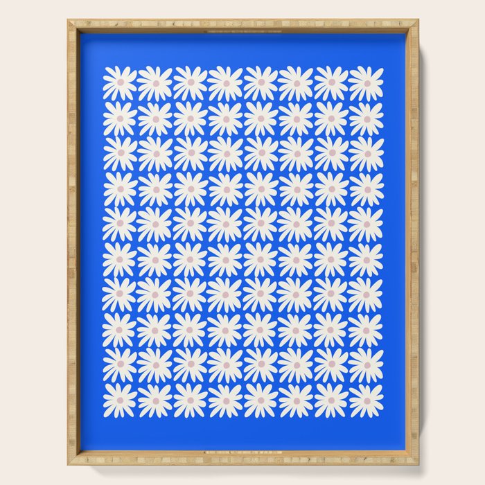 Daisies in Blue Serving Tray Gallery Image 1
