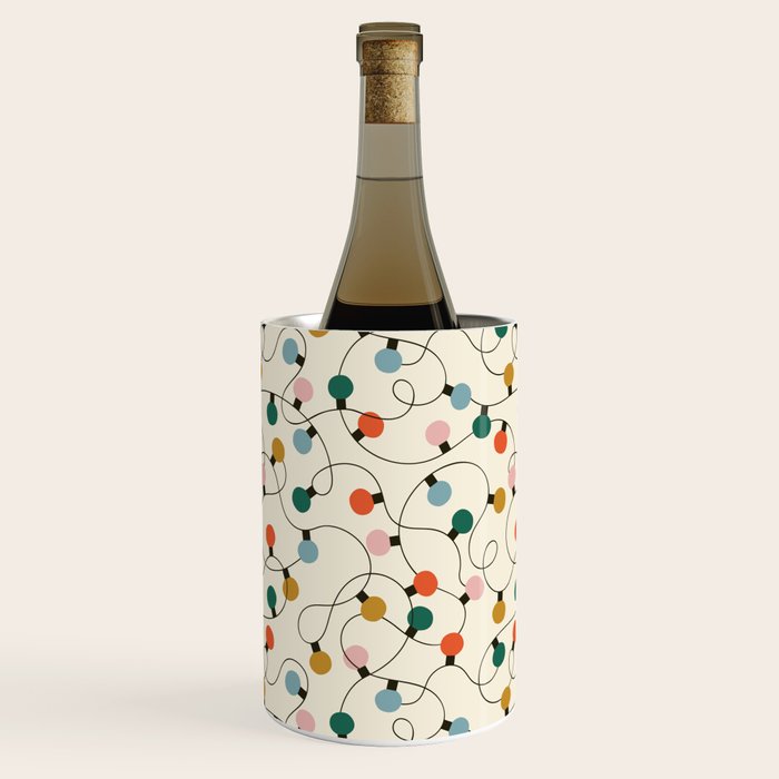 Vintage christmas lights art pattern Wine Chiller Gallery Image 1