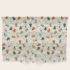 Vintage christmas lights art pattern Wall Hanging Gallery Image 1