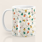 Vintage christmas lights art pattern Coffee Mug Gallery Image 3
