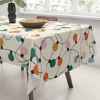 Vintage christmas lights art pattern Tablecloth Gallery Image 3