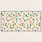 Vintage christmas lights art pattern Desk Mat Gallery Image 3