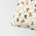 Vintage christmas lights art pattern Pillow Sham Gallery Image 4
