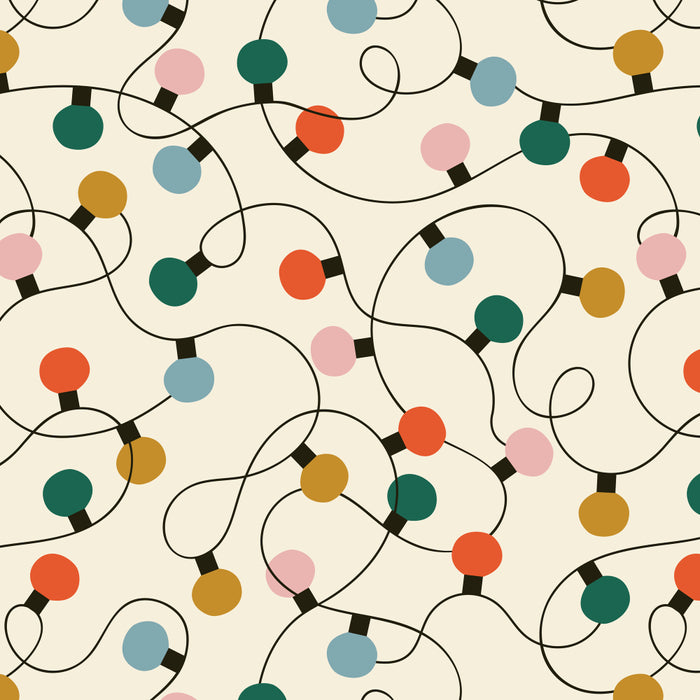 Vintage christmas lights art pattern Coffee Mug Gallery Image 2
