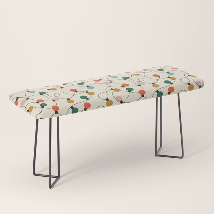 Vintage christmas lights art pattern Bench Gallery Image 1