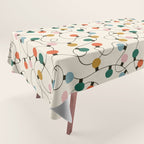 Vintage christmas lights art pattern Tablecloth Gallery Image 1