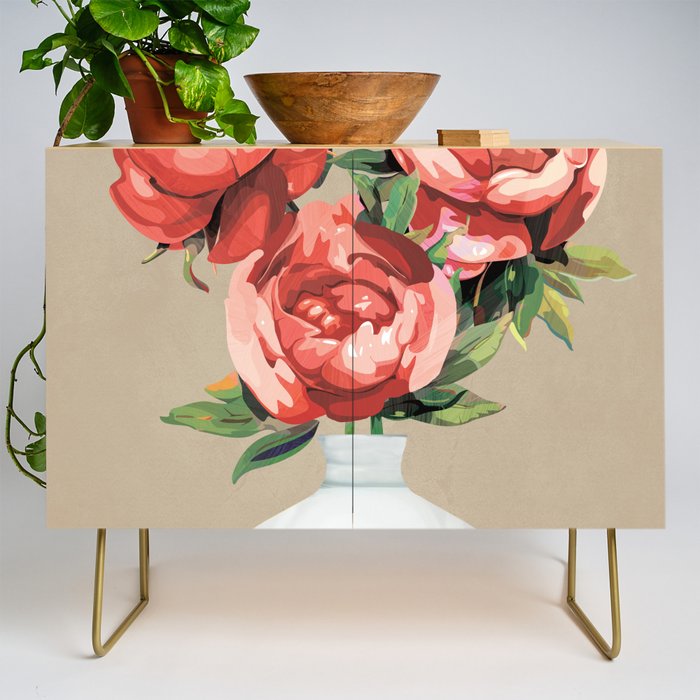 Vase of Flowers 4 Credenza Gallery Image 1