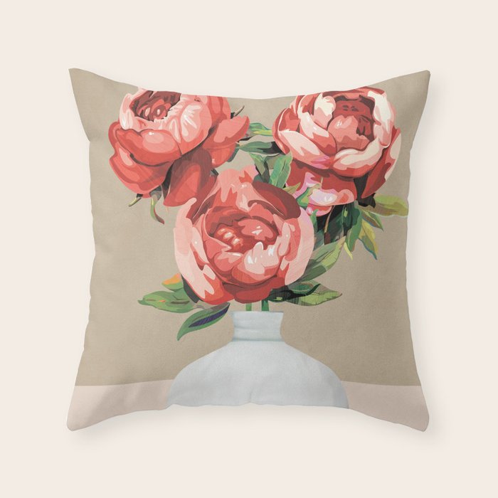 Vase of Flowers 4 Throw Pillow Gallery Image 6