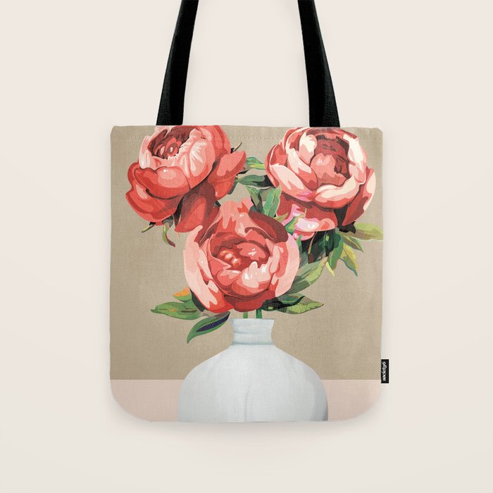 Vase of Flowers 4 Tote Bag Gallery Image 1
