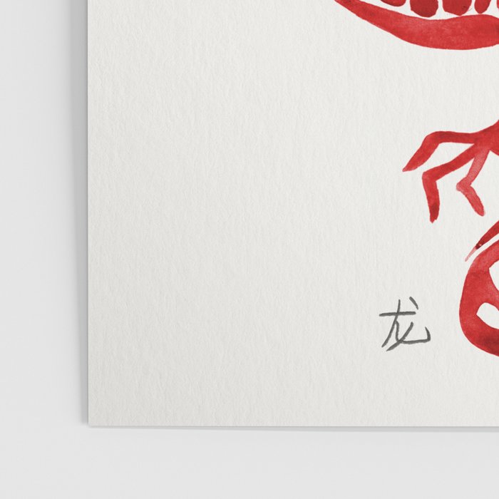 Chinese Dragon - Crimson Palette Poster Gallery Image 3