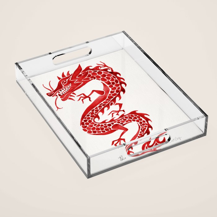 Chinese Dragon - Crimson Palette Acrylic Tray Gallery Image 1
