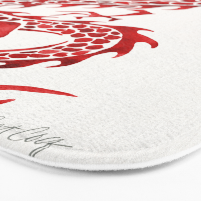 Chinese Dragon - Crimson Palette Bath Mat Gallery Image 3