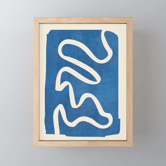 abstract minimal 31 Blue Mini Art Print Gallery Image 1