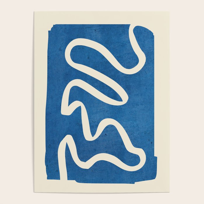 abstract minimal 31 Blue Poster Gallery Image 1