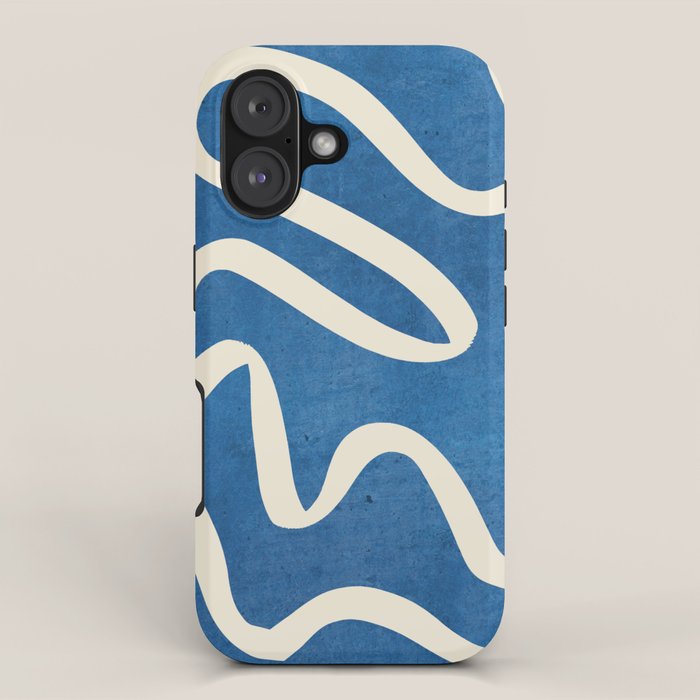 abstract minimal 31 Blue iPhone Case Gallery Image 1
