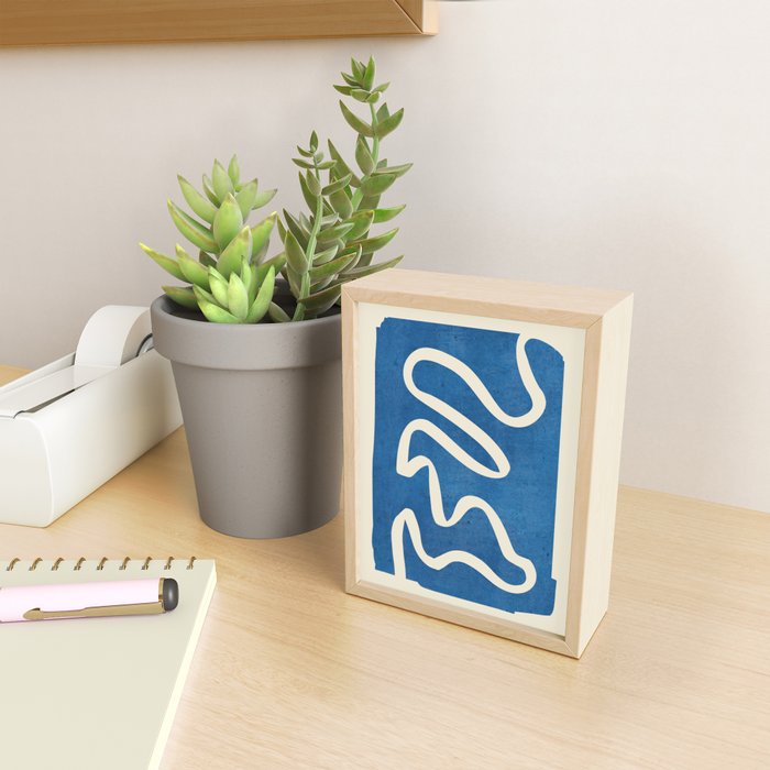 abstract minimal 31 Blue Mini Art Print Gallery Image 2
