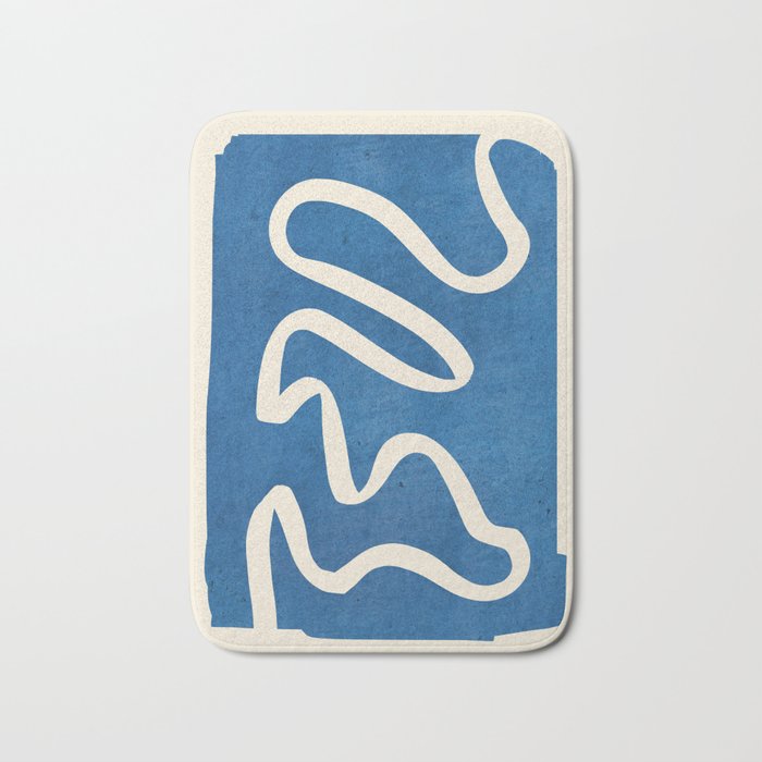 abstract minimal 31 Blue Bath Mat Gallery Image 1