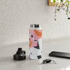Pink And Orange Checkered Urn Vase Water Bottle Gallery Image 4